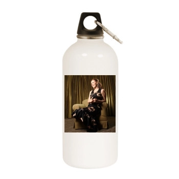 Alicia Silverstone White Water Bottle With Carabiner