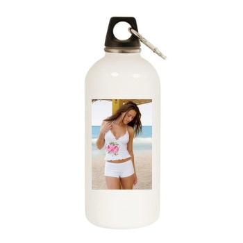 Alina Vacariu White Water Bottle With Carabiner