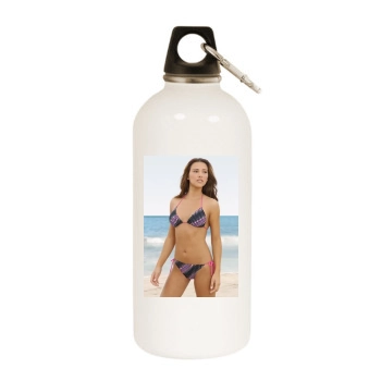 Alina Vacariu White Water Bottle With Carabiner