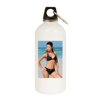 Alina Vacariu White Water Bottle With Carabiner