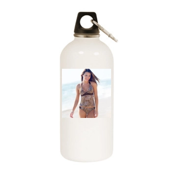 Alina Vacariu White Water Bottle With Carabiner