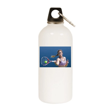 Alize Cornet White Water Bottle With Carabiner