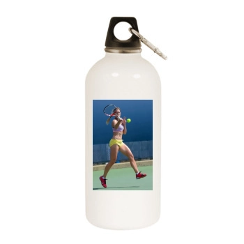 Alize Cornet White Water Bottle With Carabiner