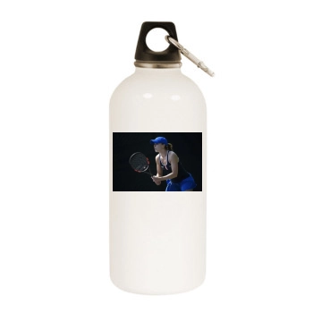 Alize Cornet White Water Bottle With Carabiner