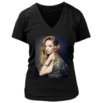 Amanda Seyfried Women's Deep V-Neck TShirt