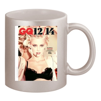 Amber Heard 11oz Metallic Silver Mug