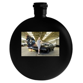 Amber Heard Round Flask