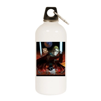 Star Wars: Clone Wars (2003) White Water Bottle With Carabiner