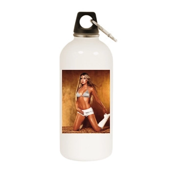 Jeanette Biedermann White Water Bottle With Carabiner