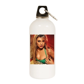 Jeanette Biedermann White Water Bottle With Carabiner