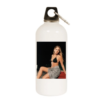 Jeanette Biedermann White Water Bottle With Carabiner