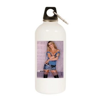 Jeanette Biedermann White Water Bottle With Carabiner