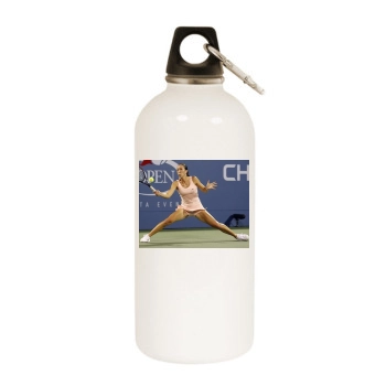 Jelena Jankovic White Water Bottle With Carabiner