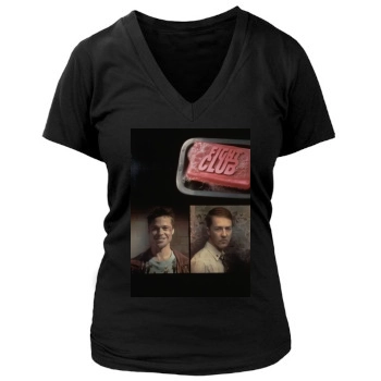 Fight Club (1999) Women's Deep V-Neck TShirt