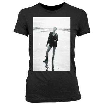 Amber Valletta Women's Junior Cut Crewneck T-Shirt