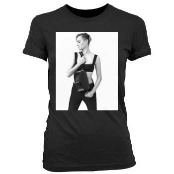 Amber Valletta Women's Junior Cut Crewneck T-Shirt