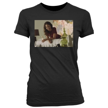 Amy Acker Women's Junior Cut Crewneck T-Shirt