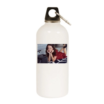 Amy Acker White Water Bottle With Carabiner