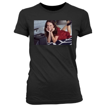 Amy Acker Women's Junior Cut Crewneck T-Shirt