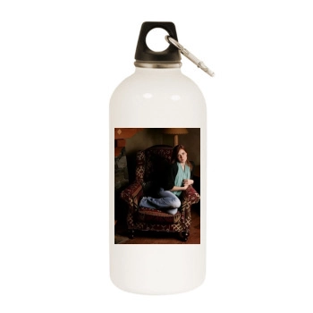 Amy Adams White Water Bottle With Carabiner