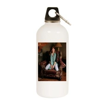 Amy Adams White Water Bottle With Carabiner