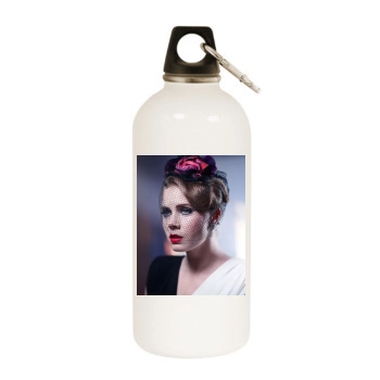 Amy Adams White Water Bottle With Carabiner