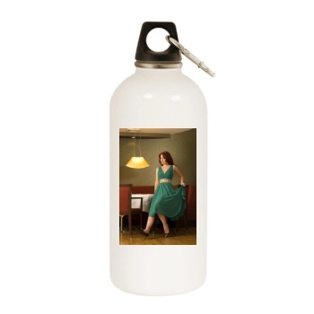 Amy Nuttall White Water Bottle With Carabiner