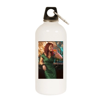 Amy Nuttall White Water Bottle With Carabiner