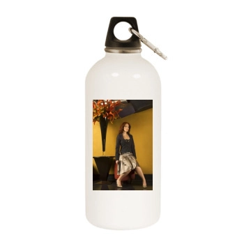 Amy Nuttall White Water Bottle With Carabiner