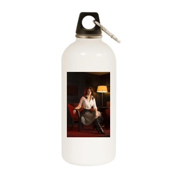 Amy Nuttall White Water Bottle With Carabiner