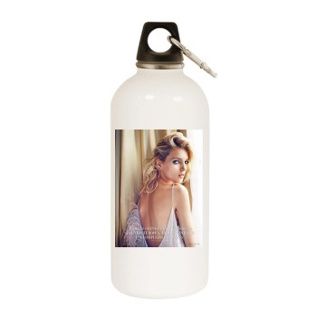 Anja Rubik White Water Bottle With Carabiner