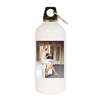 Anja Rubik White Water Bottle With Carabiner