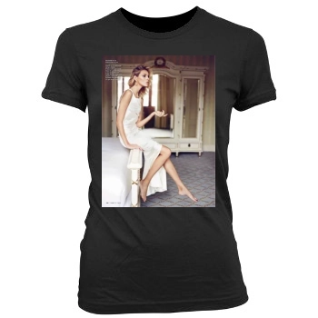 Anja Rubik Women's Junior Cut Crewneck T-Shirt