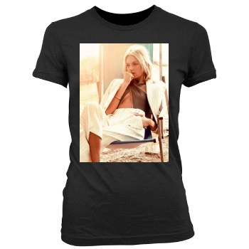 Anja Rubik Women's Junior Cut Crewneck T-Shirt