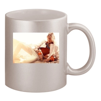 Anja Rubik 11oz Metallic Silver Mug