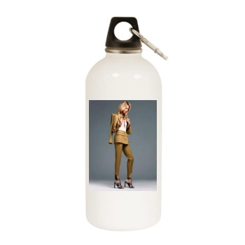 Anja Rubik White Water Bottle With Carabiner