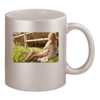 Anja Rubik 11oz Metallic Silver Mug