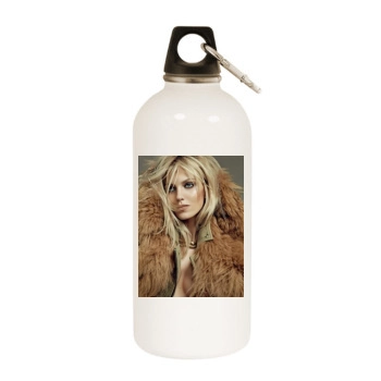 Anja Rubik White Water Bottle With Carabiner