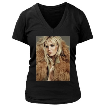 Anja Rubik Women's Deep V-Neck TShirt