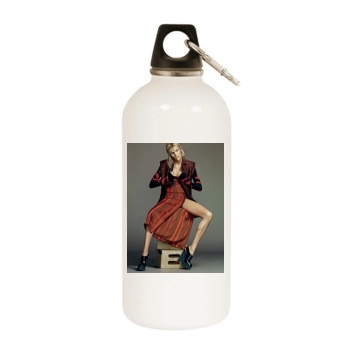 Anja Rubik White Water Bottle With Carabiner