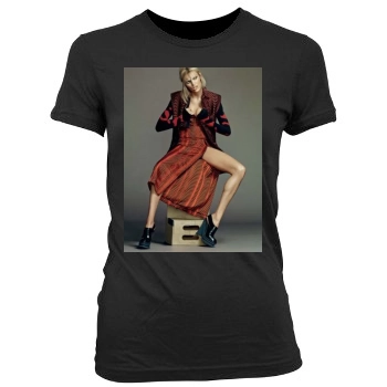 Anja Rubik Women's Junior Cut Crewneck T-Shirt