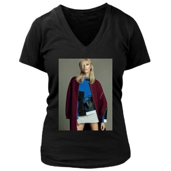 Anja Rubik Women's Deep V-Neck TShirt