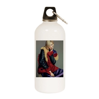 Anja Rubik White Water Bottle With Carabiner