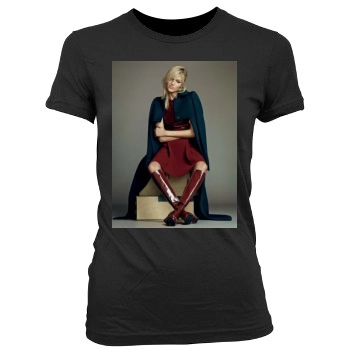 Anja Rubik Women's Junior Cut Crewneck T-Shirt