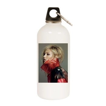 Anja Rubik White Water Bottle With Carabiner