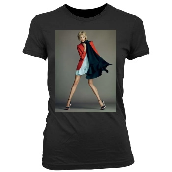 Anja Rubik Women's Junior Cut Crewneck T-Shirt