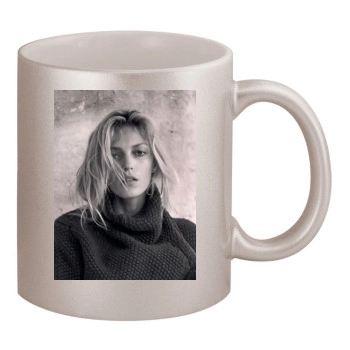 Anja Rubik 11oz Metallic Silver Mug