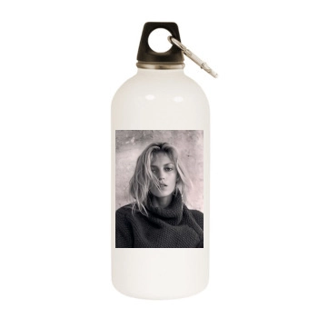 Anja Rubik White Water Bottle With Carabiner