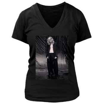 Anja Rubik Women's Deep V-Neck TShirt