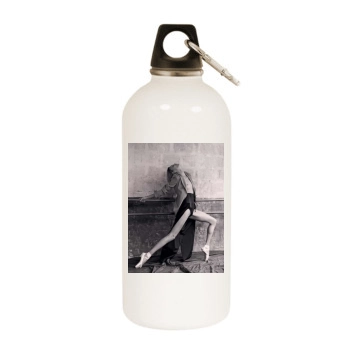 Anja Rubik White Water Bottle With Carabiner